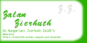 zalan zierhuth business card
